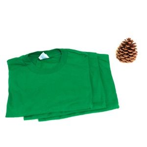 3 Pcs Plain T- Shirt Green XL